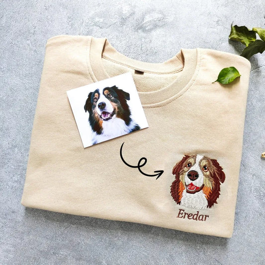 Embroidered Pet Portrait Sweatshirt